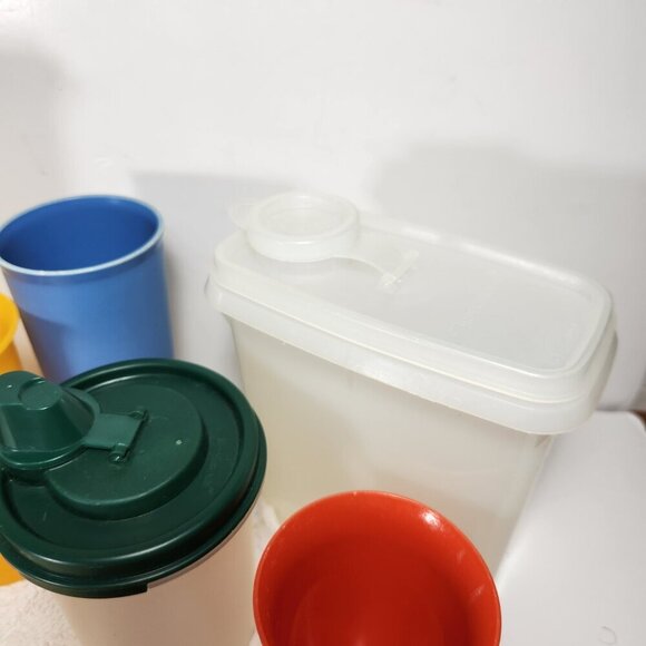 Vintage Tupperware Lot Replacement Cups Egg Cups Seperator Bowl Garlic K… - Picture 10 of 16